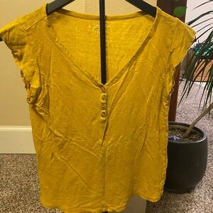 LOFT Golden Short Sleeve Top